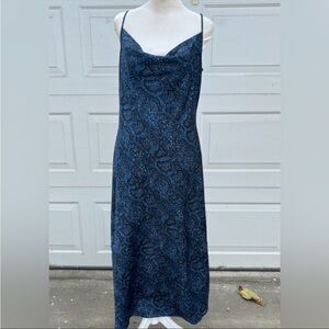 All Saints Hadley Satin Slip dress snake skin 6 NWOT